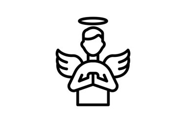 Alçakgönüllülük çizgisi simgesi, vektör, piksel mükemmel, illüstratör dosyası