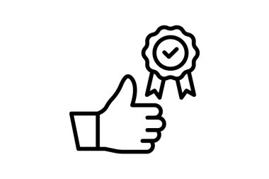 Mükemmellik çizgisi simgesi, vektör, piksel mükemmel, illüstratör dosyası