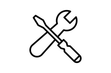 Servis satırı simgesi, vektör, piksel mükemmel, illüstratör dosyası