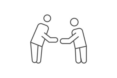 İnce çizgi simgesine, vektöre, piksele saygı göster mükemmel, illüstratör dosyası