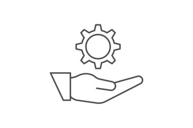 Sorumluluk İnce Çizgisi simgesi, vektör, piksel mükemmel, illüstratör dosyası