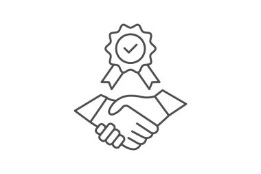 Güvenilirlik ince çizgi simgesi, vektör, piksel mükemmel, illüstratör dosyası