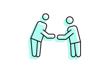 Renk gölge ince çizgi simgesi, vektör, piksel mükemmel, illüstratör dosyasına saygı göster