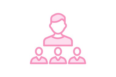 Liderlik duotone satır simgesi, vektör, piksel mükemmel, illüstratör dosyası