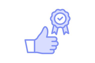 Mükemmellik duotone çizgi simgesi, vektör, piksel mükemmel, illüstratör dosyası