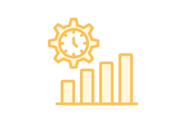 Verimlilik duotone çizgi simgesi, vektör, piksel mükemmel, illüstratör dosyası