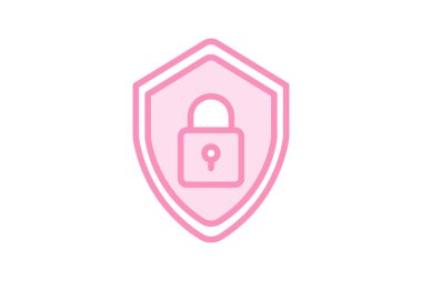 Güvenli duotone satır simgesi, vektör, piksel mükemmel, illüstratör dosyası