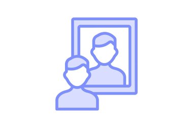 Öz Yansıma çizgi simgesi, vektör, piksel mükemmel, illüstratör dosyası