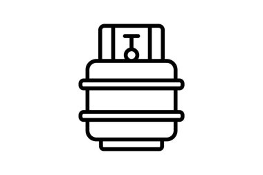 Enerji Gaz Tankı çizgi simgesi, vektör, piksel mükemmel, illüstratör dosyası