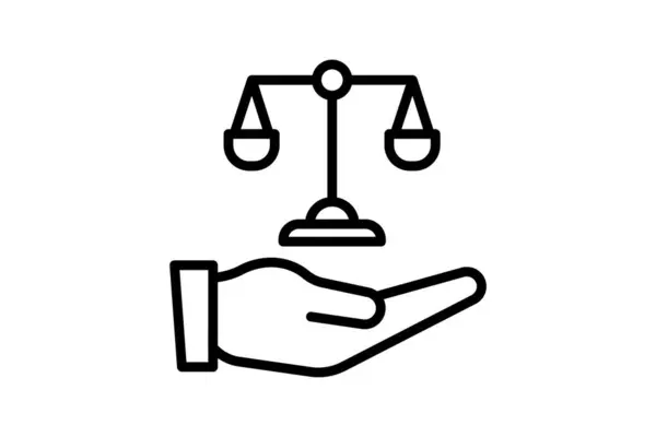 Adalet çizgisi simgesi, vektör, piksel mükemmel, illüstratör dosyası