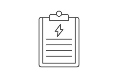 Enerji Politikası ince çizgi simgesi, vektör, piksel mükemmel, illüstratör dosyası