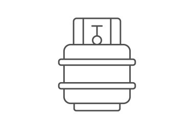 Enerji Gaz Tankı ince çizgi simgesi, vektör, piksel mükemmel, illüstratör dosyası
