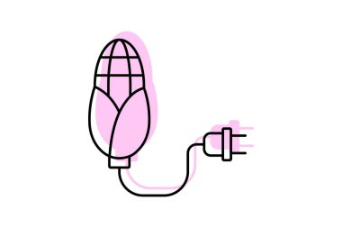 Biyokütle Enerjisi renk gölge ince çizgi simgesi, vektör, piksel mükemmel, illüstratör dosyası