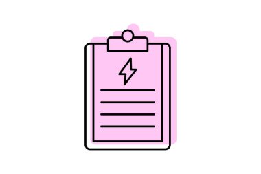 Enerji Politikası renk gölge ince çizgi simgesi, vektör, piksel mükemmel, illüstratör dosyası