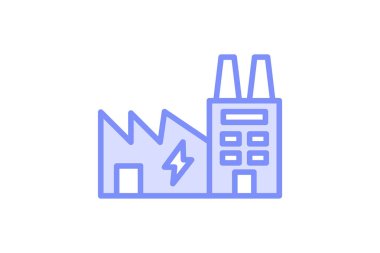 Enerji Endüstrisi duoton çizgi simgesi, vektör, piksel mükemmel, illüstratör dosyası