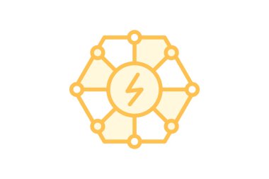 Enerji Dönüşümü duoton çizgi simgesi, vektör, piksel mükemmel, illüstratör dosyası