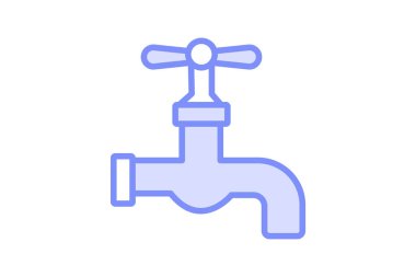 Enerji Suyu Tap duoton çizgi simgesi, vektör, piksel mükemmel, illüstratör dosyası