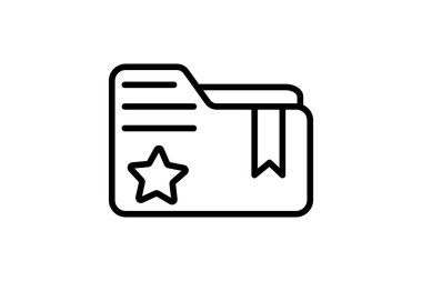 Favori Dizin çizgi simgesi, vektör, piksel mükemmel, illüstratör dosyası