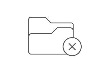 Dizin ince simge, vektör, piksel mükemmel, illüstratör dosyasını sil