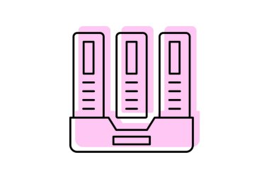 Renk gölge inceltici simge, vektör, piksel mükemmel, illüstratör dosyası