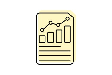 Dosya renk gölge ince çizgi simgesi, vektör, piksel mükemmel, illüstratör dosyası