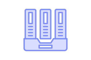 Arşiv duoton satır simgesi, vektör, piksel mükemmel, illüstratör dosyası