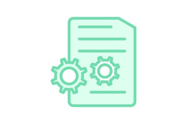 Dosya Ayarları duotone satır simgesi, vektör, piksel mükemmel, illüstratör dosyası