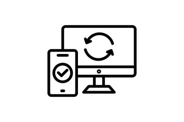 Satır simgesi, vektör, piksel mükemmel, illüstratör dosyası eşzamanlama