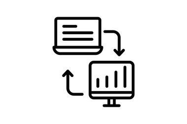 Veri Takası satır simgesi, vektör, piksel mükemmel, illüstratör dosyası