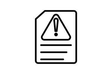 Belge Hatası simgesi, vektör, piksel mükemmel, illüstratör dosyası