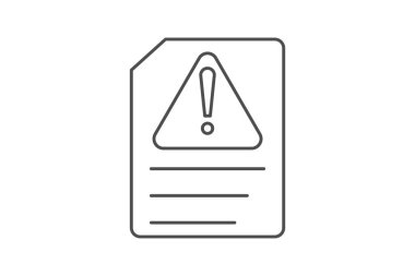 Belge Hatası İnce çizgi simgesi, vektör, piksel mükemmel, illüstratör dosyası