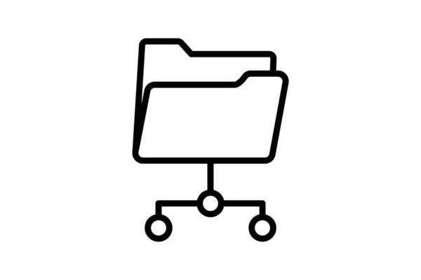 Bağlı Dizin satır simgesi, vektör, piksel mükemmel, illüstratör dosyası