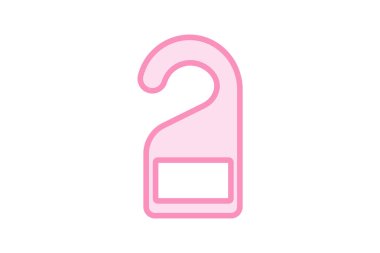 Hanger Etiketi duotone çizgi simgesi, vektör, piksel mükemmel, illüstratör dosyası