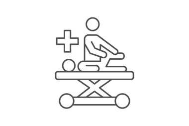 Tıbbi Terapi ince çizgi simgesi, vektör, piksel mükemmel, illüstratör dosyası