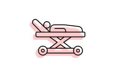 Tıbbi Tedavi Renk Gölgesi İnce Çizgisi simgesi, vektör, piksel mükemmel, illüstratör dosyası