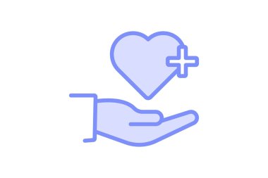 Tıbbi Sıhhat duoton çizgi simgesi, vektör, piksel mükemmel, illüstratör dosyası