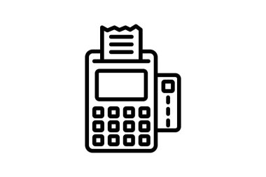 Ödeme Sistemi çizgi simgesi, vektör, piksel mükemmel, illüstratör dosyası