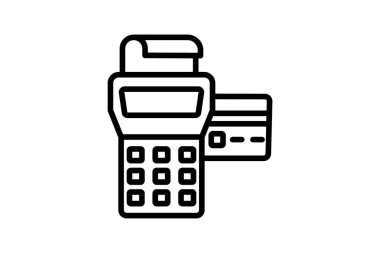 Ödeme Uçbirim çizgisi simgesi, vektör, piksel mükemmel, illüstratör dosyası