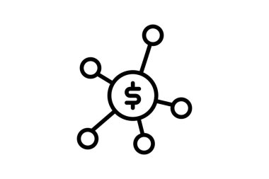 Ödeme işlemi satır simgesi, vektör, piksel mükemmel, illüstratör dosyası