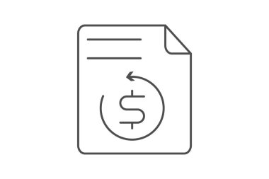 Ödeme Dengesi ince simgesi, vektör, piksel mükemmel, illüstratör dosyası