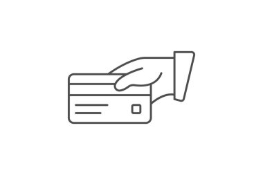 Ödeme Ağı ince çizgi simgesi, vektör, piksel mükemmel, illüstratör dosyası