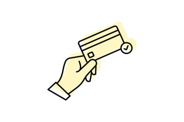 Ödeme Ağı renk gölge çizgisi simgesi, vektör, piksel mükemmel, illüstratör dosyası