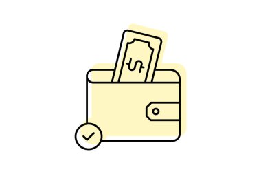 Ödeme Geçmişi renk gölge inceliği simgesi, vektör, piksel mükemmel, illüstratör dosyası