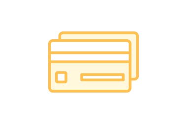 Ödeme kartı duotone satır simgesi, vektör, piksel mükemmel, illüstratör dosyası