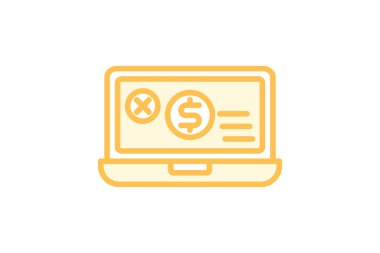 Ödeme Uyuşmazlığı duotone satır simgesi, vektör, piksel mükemmel, illüstratör dosyası