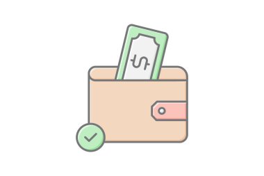 Ödeme Geçmişi çizgi simgesi, vektör, piksel mükemmel, illüstratör dosyası