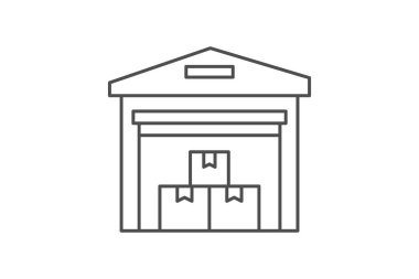 Depo ince simgesi, vektör, piksel mükemmel, illüstratör dosyası