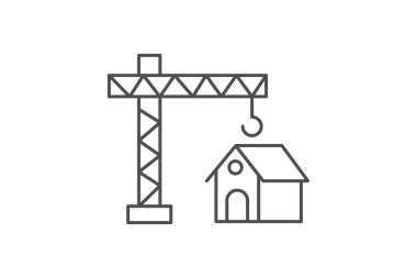 Ev Yapımı İnce Çizgi simgesi, vektör, piksel mükemmel, illüstratör dosyası