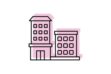 Otel renk gölgesi ince çizgi simgesi, vektör, piksel mükemmel, illüstratör dosyası