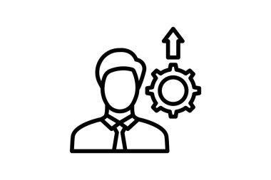 Kişisel Gelişim çizgisi simgesi, vektör, piksel mükemmel, illüstratör dosyası